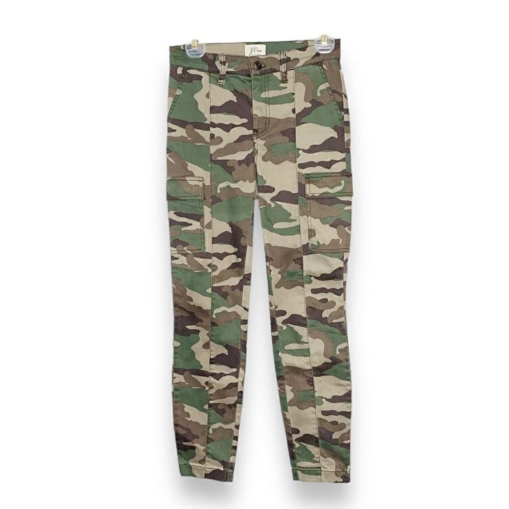J. Crew Vintage Straight Cargo Pants in Camo Print High Rise Women’s Size 24 - Picture 5 of 15
